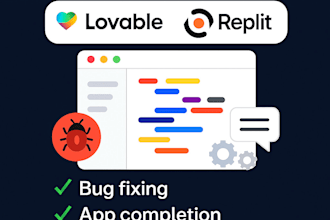 fix, complete or build your web app using lovable or replit
