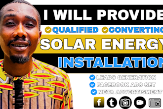 solar leads, solar panel installation leads, facebook ads campaign