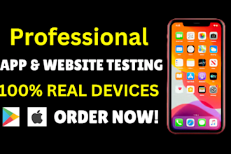 do app testing and website testing, QA, iphone, ipad, and android user testing