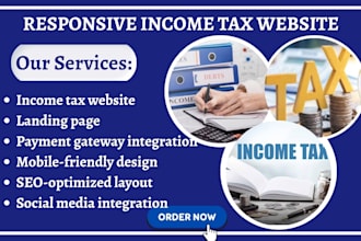 design income tax website tax preparation wordpress website tax consultant