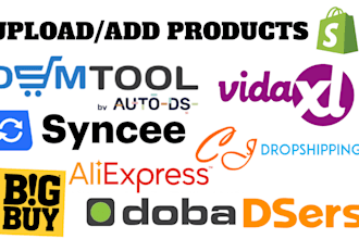 do product uploads to shopify via dsm tools vidaxl bigbuy syncee doba crov dsers