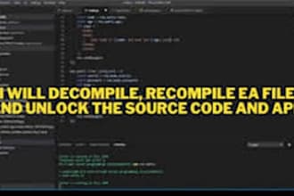 crack decompile any forex ea, indict and unlock source code