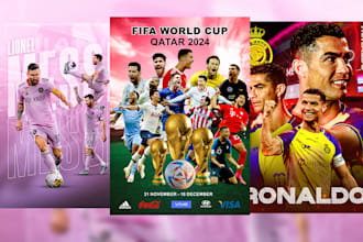 football sports poster or flyer