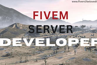 be your fivem developer for custom fivem scripts esx qbcores maps fivem server