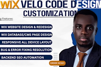 be wix velo code developer wix website design and redesign wix database studio