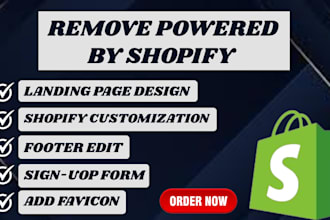 remove powered by shopify from your shopify store in less few min professionally