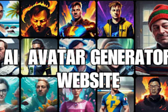 develop saas ai powered influencer website, ai model generator, ai avatar model