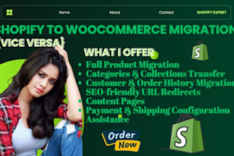 migrate your store from woocommerce to shopify or vice versa