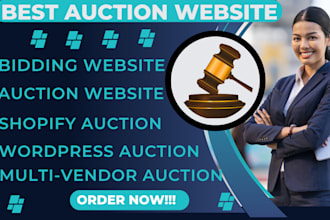 make a bidding, listing and a multivendor auction website