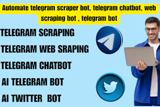 automate telegram scraper bot, telegram chatbot, web scraping bot , telegram bot