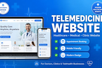 design telemedicine website, healthcare medical clinic website