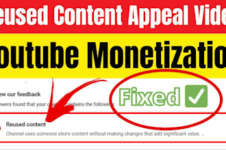 fix youtube monetization issues, reused content, adsense problem and monetize