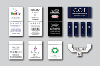 design custom clothing labels hang tags fashion brand logo