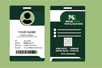 design modern id badge, name card, lanyard, id card