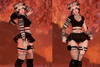 do custom vr chart furry avatar vr character vrchat world character design nsfw