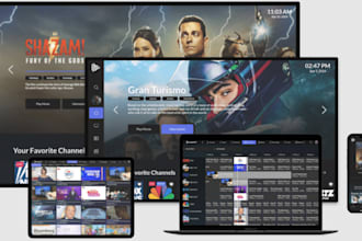 build custom iptv, vod, ott, xciptv apps with epg, catchup tv and admin panel