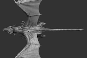 create 3d animal model 3d dog model 3d dragon model pet model character modeling