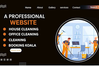 build cleaning service website, house, office cleaning, booking koala website