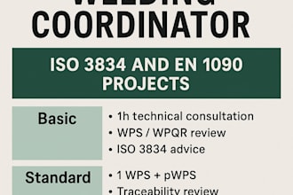 be your certified welding coordinator for iso 3834 and en 1090 projects