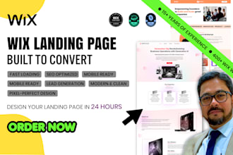 design wix landing pages for mvps or startups