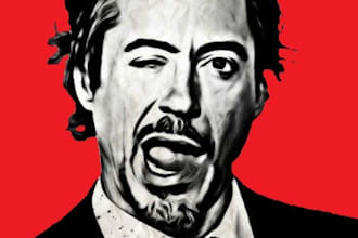 create a cool ink like portrait of you