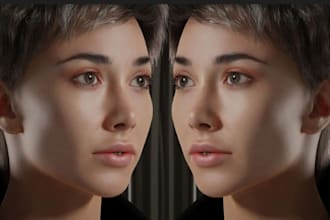 model hyperealistic 3d metahuman character avatar design humanoid character