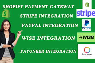 integrate multi vendor payment wise square paypal sripe or verify wise account