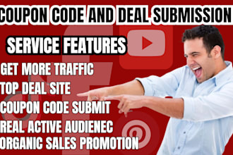 submit coupon code, promo code, voucher, discount code to top UK, US submission