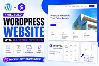 create wordpress website with kadence spectra
