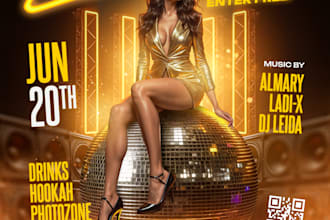 design eye catching party, dj, and birthday flyers