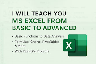 teach you ms excel with real life projects