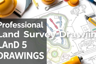 do land survey drawings using autocad