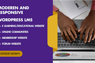 develop wordpress lms website using learndash buddyboss tutor lms or moodle lms