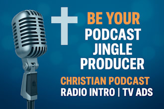 produce christian podcast jingle, radio intro, or TV ad music