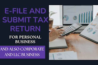 prepare e file and submit UK US tax return for personal corporate and llc