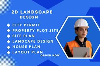 draw 2d landscape design site plan lot subdivision plot plan drawings for permi