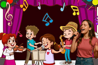 write, sing, and produce children song, bible story songs, jingle, nursery rhyme