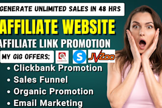 affiliate website, affiliate link promotion, jvzoo clickbank, affiliate website