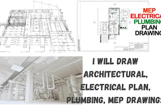 design hvac, electrical, plumbing mep drawing and commercial permit plans