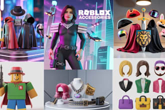 create a standard top notch ugc model, hair accessories for you