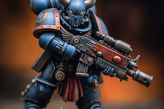 paint warhammer 40k, space marine portrait art