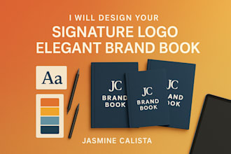 design your signature logo and elegant brand book