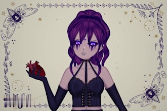 design, draw, rig live 2d vtuber model 2dvtuber model vtuber commission 2d anime