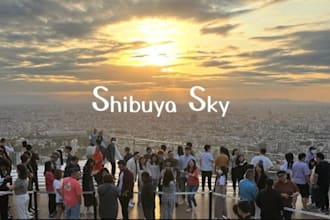 book shibuya sky sunset, teamlab, rooftop bar, capybara cafe, pokemon cafe