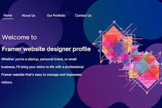 develop framer website, design framer landing page, figma to framer website