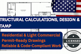 do structural calculations and design for residential and commercial buildings