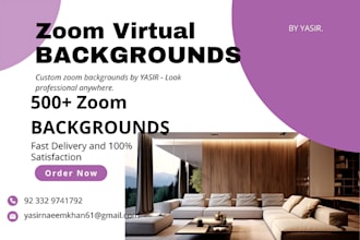 design custom zoom virtual background with your logo