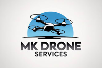 design a premium modern drone services logo design