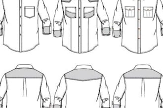 create a fashion children and babies clothing design with tech packs
