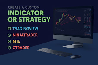 create a custom indicat0r or strategy on tradingview, ninjatrader, mt5, ctrader